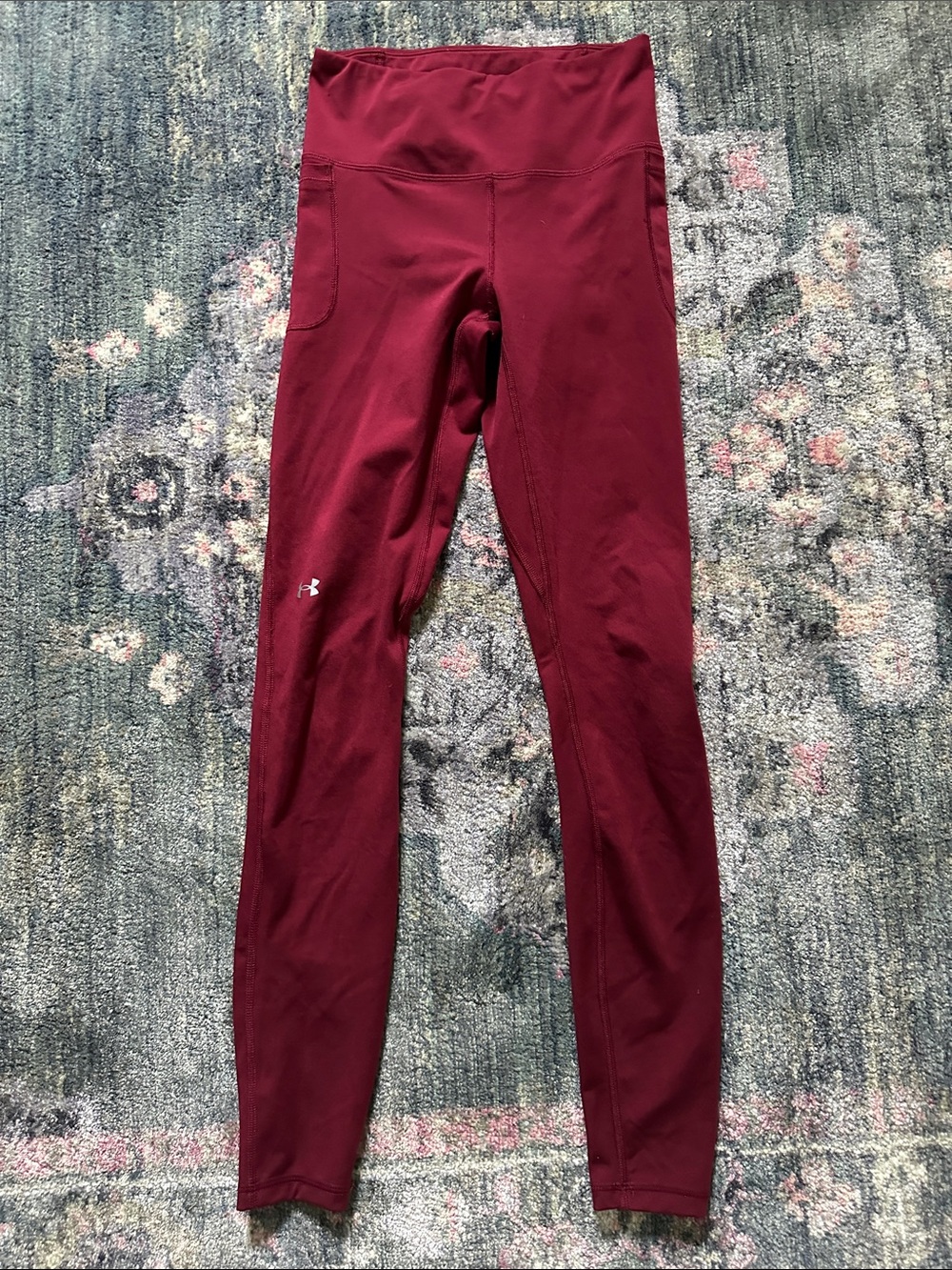 Under Armour Women’s Small Maroon High-Rise Performance Leggings with Pockets